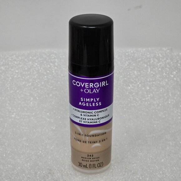 Covergirl + Olay Simply Ageless 3-In-1 Foundation 242 Medium Beige 30 mL - Picture 1 of 1